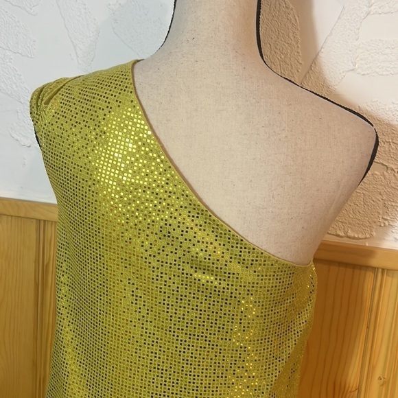 St. John Evening One Shoulder Sequin Midi Dress Sz-4 - Picture 5 of 6
